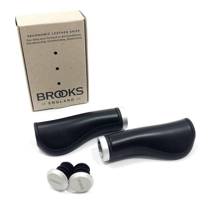 Brooks Ergonomic Grips, Leather, Locking, 130mm | Suncycling Cycle And  Fitness Shop